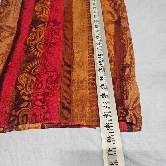 Max Mara Burnout Wrap Midi Skirt Women Size 12 Viscose/Linen - Picture 11 of 13